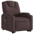 Sillón masaje eléctrico reclinable elevable tela marrón