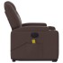 Sillón masaje eléctrico reclinable elevable tela marrón