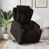 Sillón eléctrico reclinable elevable de tela marrón
