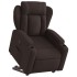 Sillón eléctrico reclinable elevable de tela marrón