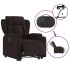 Sillón eléctrico reclinable elevable de tela marrón
