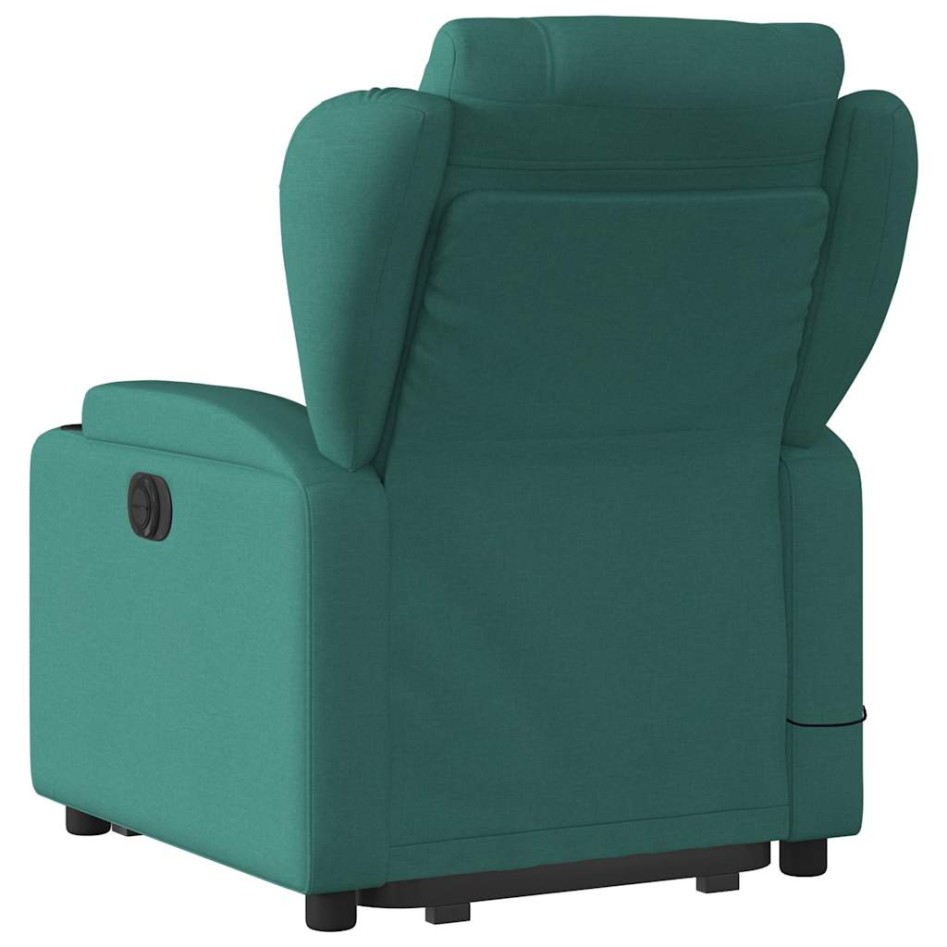 Sillón masaje eléctrico reclinable elevable tela verde