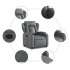 Sillón reclinable elevable cuero artificial