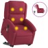 Sillón de masaje reclinable elevable terciopelo rojo
