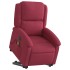 Sillón de masaje reclinable elevable terciopelo rojo