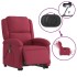Sillón de masaje reclinable elevable terciopelo rojo