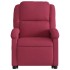 Sillón de masaje reclinable elevable terciopelo rojo