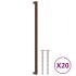 Tiradores para armarios 20 uds acero inoxidable bronce 480