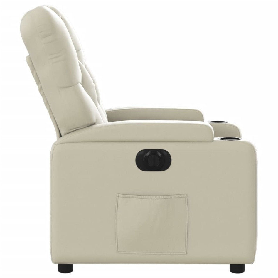 Sillón reclinable eléctrico de cuero sintético