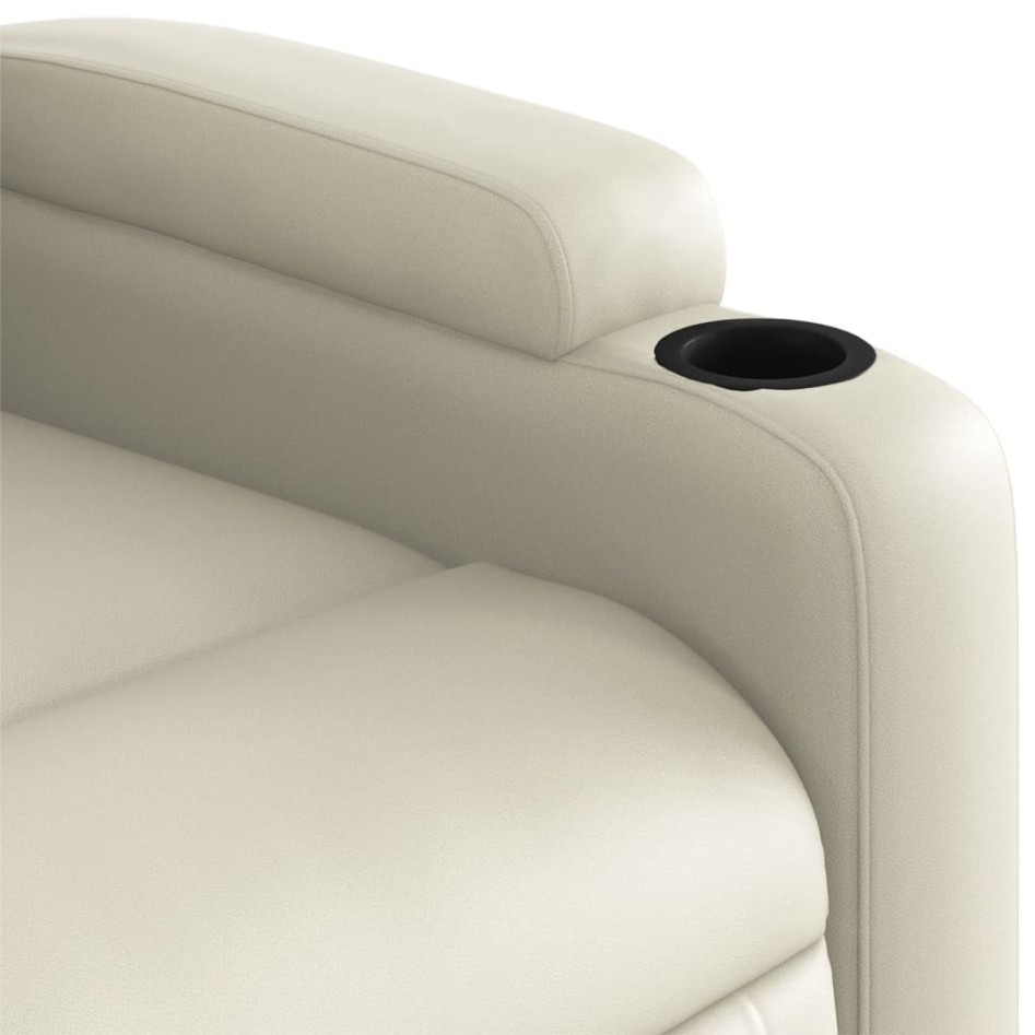 Sillón reclinable eléctrico de cuero sintético