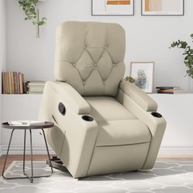 Sillón reclinable elevable cuero artificial color