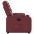 Sillón elevable eléctrico cuero artificial rojo