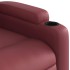 Sillón elevable eléctrico cuero artificial rojo