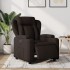 Sillón reclinable eléctrico tela marrón