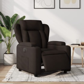 Sillón reclinable eléctrico tela marrón