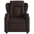Sillón reclinable eléctrico tela marrón