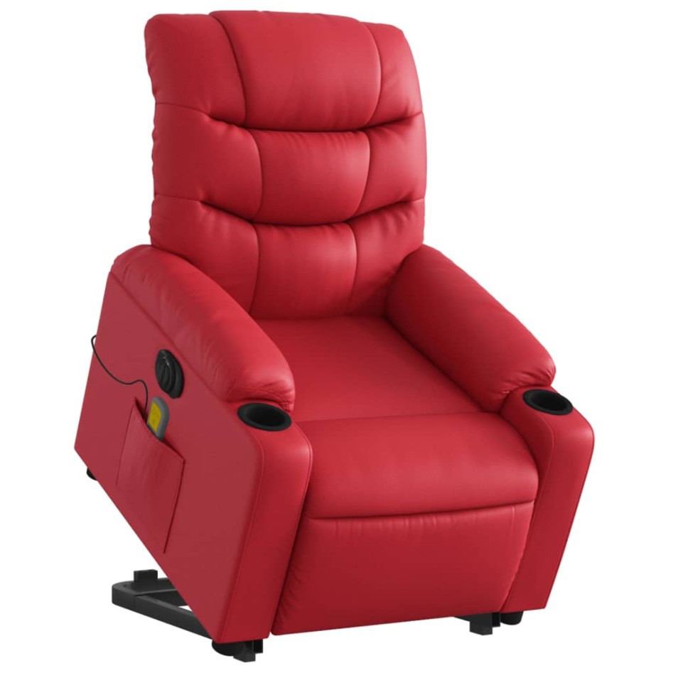 Sillón de majaje elevable eléctrico cuero artificial