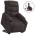 Sillón reclinable elevable tela marrón