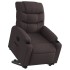 Sillón reclinable elevable tela marrón