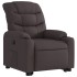 Sillón reclinable elevable tela marrón