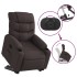 Sillón reclinable elevable tela marrón