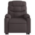 Sillón reclinable elevable tela marrón