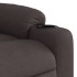 Sillón reclinable elevable tela marrón