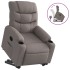 Sillón reclinable elevable tela gris