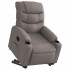 Sillón reclinable elevable tela gris