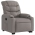 Sillón reclinable elevable tela gris