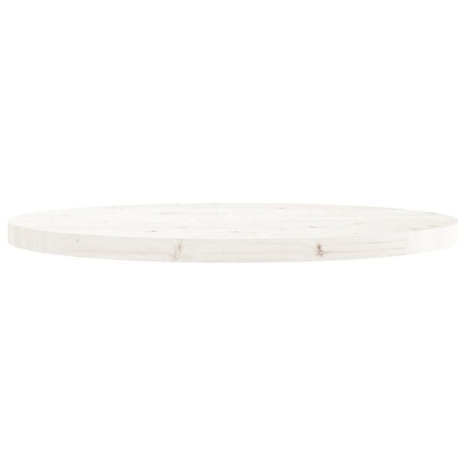 Tablero de mesa redondo madera maciza de pino blanco Ø80x3