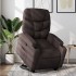 Sillón reclinable elevable tela marrón