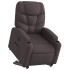 Sillón reclinable elevable tela marrón