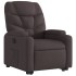 Sillón reclinable elevable tela marrón