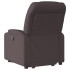 Sillón reclinable elevable tela marrón