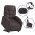 Sillón reclinable elevable tela marrón