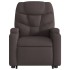 Sillón reclinable elevable tela marrón