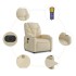 Sillón de masaje eléctrico reclinable elevable tela