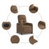 Sillón reclinable eléctrico de tela