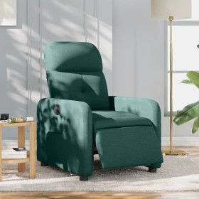 Sillón reclinable eléctrico tela verde