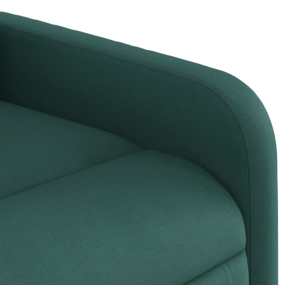 Sillón reclinable eléctrico tela verde
