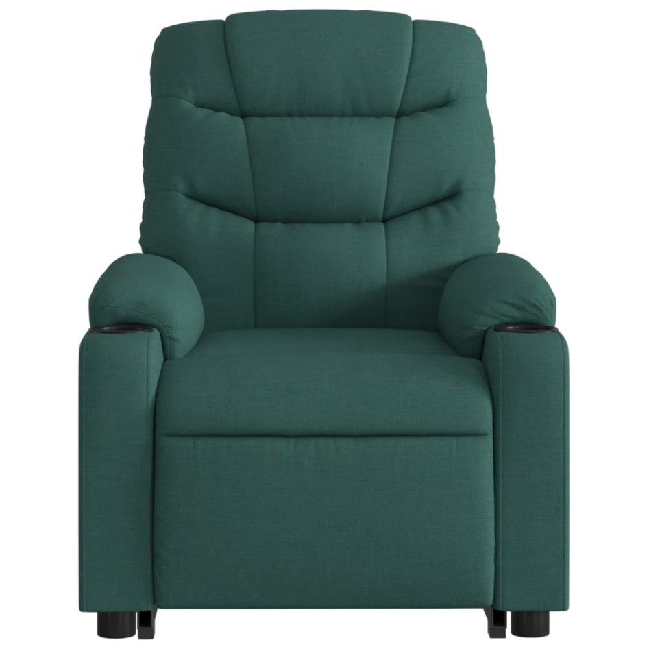 Sillón masaje eléctrico reclinable elevable tela verde