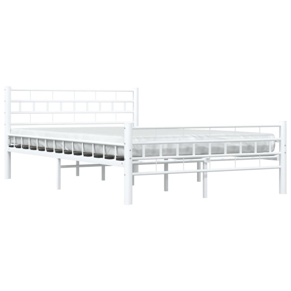 Estructura de cama de metal blanco 120x200