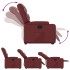 Sillón reclinable elevable cuero artificial rojo