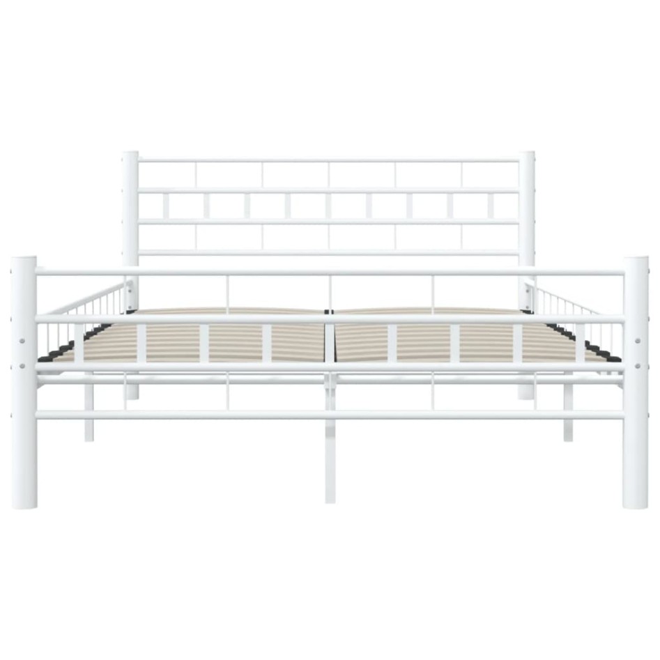 Estructura de cama de metal blanco 120x200