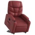 Sillón elevable eléctrico cuero artificial rojo