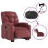 Sillón elevable eléctrico cuero artificial rojo