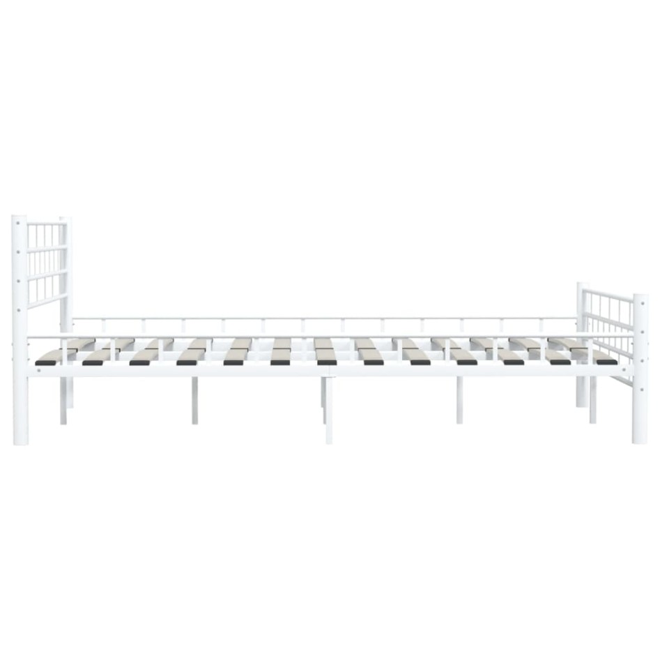 Estructura de cama de metal blanco 120x200