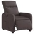 Sillón reclinable eléctrico tela marrón