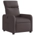 Sillón reclinable eléctrico tela marrón